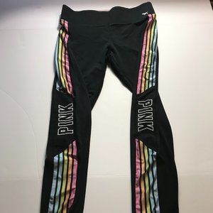 Pink Victoria's Secret Vintage Style Activewear Sport Cut Yoga Pants